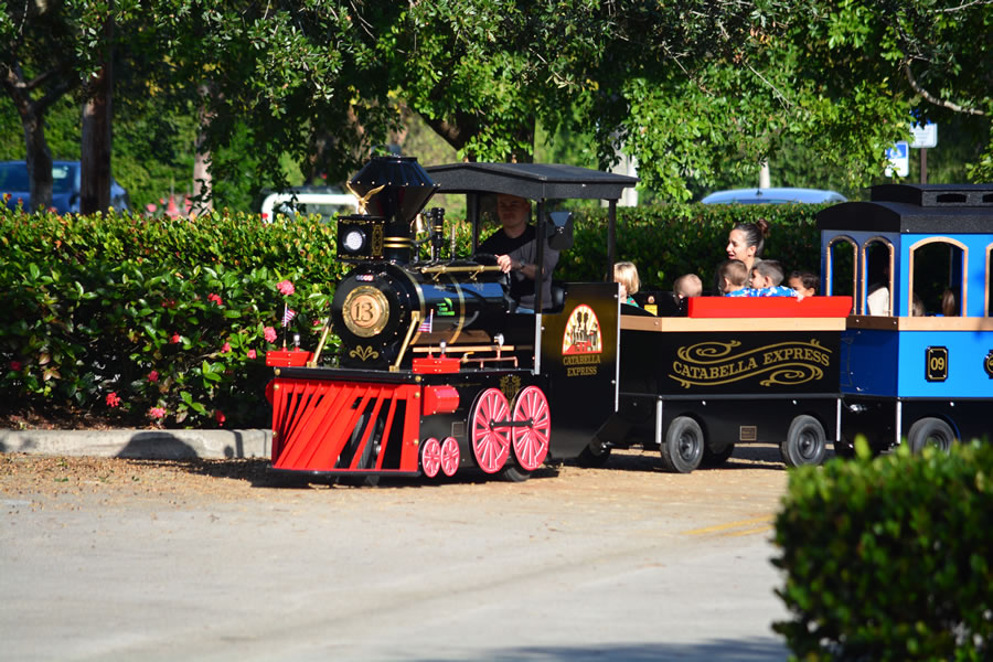 Kids excited about the train ride