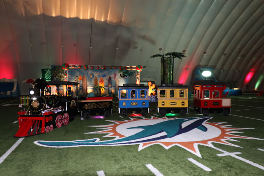 Train ride at a carnival